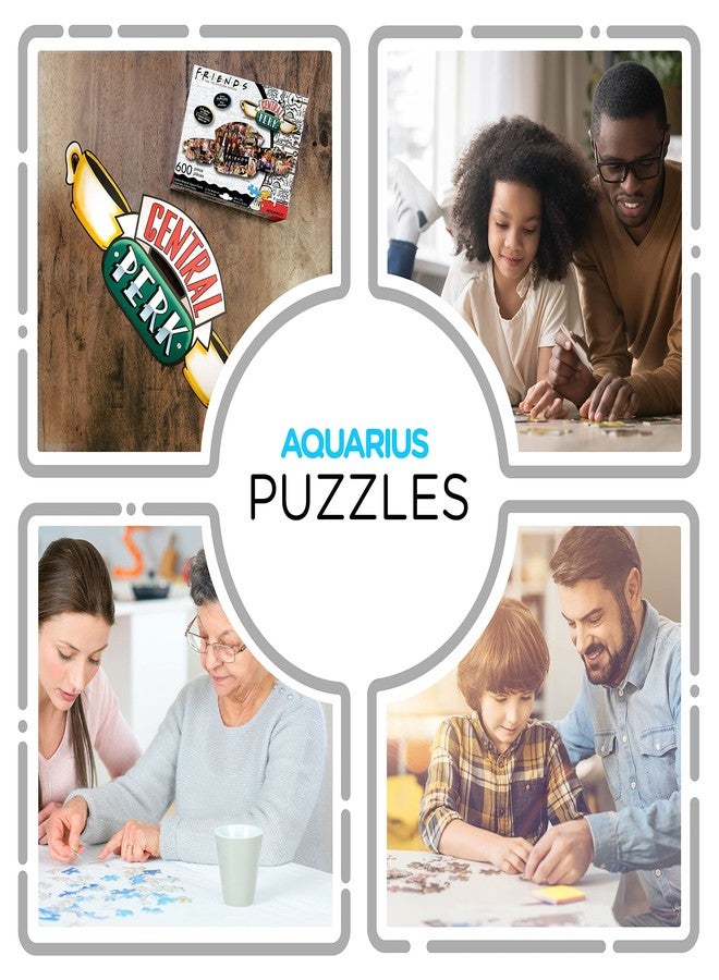 AQUARIUS Friends Central Perk Puzzle (2-Sided Shaped 600 Piece Jigsaw Puzzle) - Glare Free - Precision Fit - Officially Licensed Friends TV Show Merchandise & Collectibles - 34 x 12 Inches - Image 5